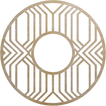 Ekena Millwork Empire Wood Fretwork Pierced Ceiling Medallion, Birch, 24"OD x 8 3/4"ID x 1/4"T CMWP24X24X0250EPBI